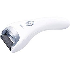 Beurer MP 28 Levigatore per Talloni, raspa per calli con Luce LED Integrata, 1 accessorio a grana fine e 2 accessori a grana grossa, alimentazione a batteria