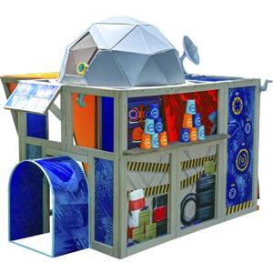 KidKraft Nerf Geo Strike Headquarters Casetta da Giardino per Bambini con Bersaglio Nerf, Giochi da Giardino per Bambini, Parco Giochi Esterno, P280121E