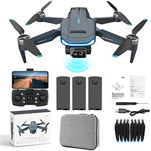 Gleto Drone GPS con Telecomando, Con Doppia Fotocamera 4K Per Adulti, Droni Professionali Con Motore Brushless, 60 Minuti Di Volo Lungo, Ritorno Automatico A Casa, Seguimi, Quadricottero RC Per Principianti