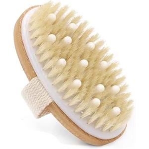 ZHome Massaggiatore naturale spazzola per doccia pulizia profonda/esfoliante pelle secca-drenaggio linfatico/trattamento cellulite-esfoliazione massaggio scrub spazzola per bagno/spa buon servizio
