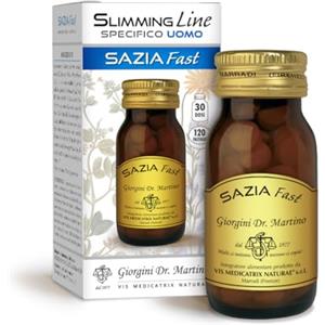 Dr Giorgini SAZIA FAST UOMO pastiglie - 48 g (integratore a base di guar che facilita la sazietà, gymnema, per controllare il senso di fame e glucomannano)