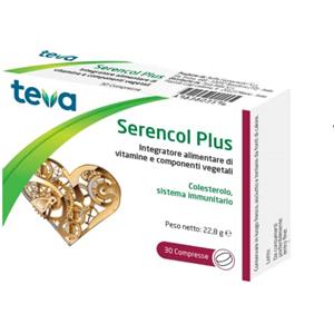 Teva Italia Srl Teva Italia Serencol Plus Integratore per il Colesterolo, 30 Compresse