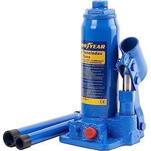 Goodyear Premium Martinetto Idraulico Jack Bottiglia 2 Ton, 180 A 350 mm, Blu
