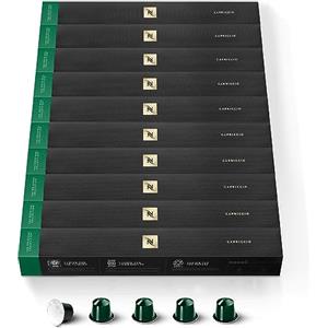Nespresso CAPSULE NESPRESSO ORIGINALI - Capriccio, 100 Capsule Nespresso Caffè, Intensità 5 su 13, Linea Original, Capsule Riciclabili Nespresso