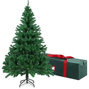 OUSFOT Albero di Natale 185CM Realistico PVC artificiale PE 815 Rami Facile Montaggio Pieghevole Riutilizzabile Metallo Stand con Xmas Tree Storage Bag Decorazione Indoor per Natale