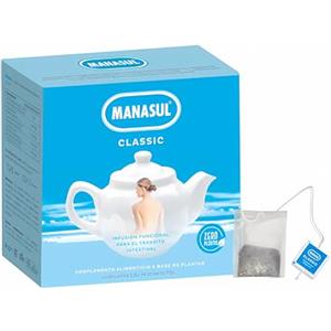 HE MANASUL MANASUL Classic - Infuso Lassativo a base di Sen, Melissa, Menta, Liquirizia e Anice Verde, 100% Naturale senza Conservanti né Additivi. Confezione da 50 bustine.
