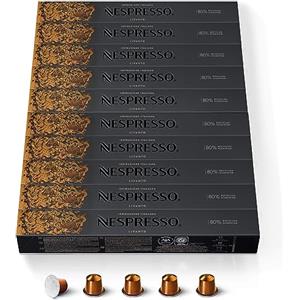 Nespresso CAPSULE NESPRESSO ORIGINALI - Ispirazione Livanto,100 Capsule Nespresso Caffè, Intensità 6 su 13, Linea Original, Capsule Riciclabili Nespresso