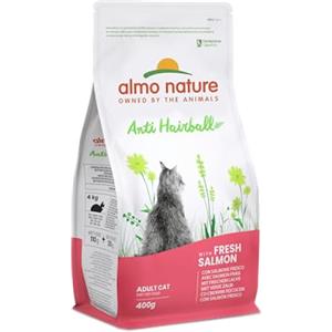 almo nature Anti Hairball, Crocchette Gatto Adulto con Salmone Fresco Confezione da 400 g