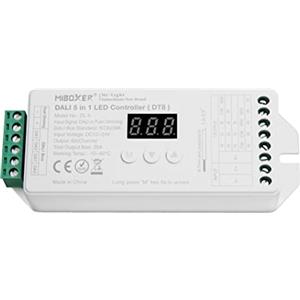 LIGHTEU, Miboxer DALI 5 in 1 controller per strisce LED, uscita dimmer PWM, 12-24V compatibile con strisce LED a 5 modalità DL-X (DT8)