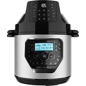 Cecotec Pentola programmabile con testa friggitrice ad aria e bilancia GM H Deluxe Fry. Robot da cucina multifunzione, 6 litri, coperchio avanzato, programmabile 24h, temperatura regolabile