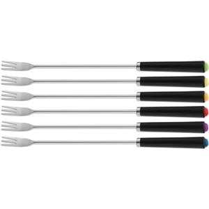 kela Set di forchette da fonduta6 pezzi MORENA, spiedini da fonduta di formaggio 25 cm, forchette in acciaio inossidabile con marcatura colorata, forchetta da fonduta di carne