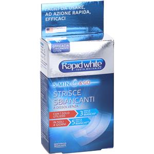 Bionike Rapid White Kit Strisce Sbiancanti - Sbiancamento Fino a 5 Toni in 4 Giorni, Senza Perossido, Gusto Menta