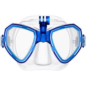 SALVIMAR Trinity, Maschera Unisex Adulto, Clear-Clear Blue