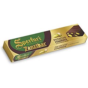 Sperlari - Zanzibar Torrone Nocciolato Fondente Con Pistacchi Interi, Senza Glutine, Pistacchio, 200 Grammo