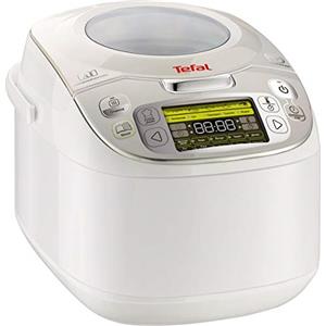 Tefal Multicooker rk8121 45 in 1, 750 W, 5 l capacità, 45 Koch funzioni, funzione di mantenimento del calore, Display LC, con ricettario incluso, bianco