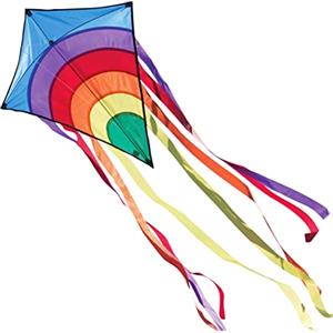 CIM Aquilone - Rainbow Eddy BLUE - per etá superiore ai 3 anni - Dimensioni: 65x74cm - incl. filo e coda