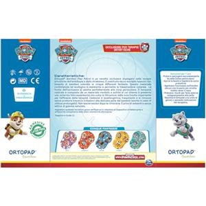 MASTER AID Ortopad Paw Patrol Medium - Cerotto Occlusore per Bambini in Bamboo, 76x54 mm, 20 Pezzi