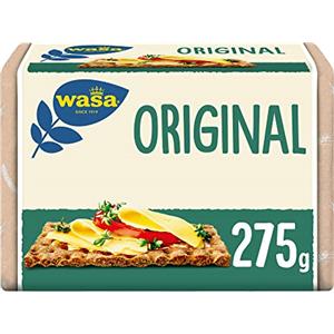 Wasa Original, Cracker con 100 percento Farina di Segale, Ricchi di Fibre, 275 g (Confezione da 1)