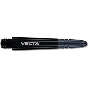 WINMAU Asta del dardo - Vecta Policarbonato Steli di Freccette - 1 Set per Confezione (3 Freccette Aste in Totale) - Accessori Professionali per Freccette - Nero e Nero Aste Medie