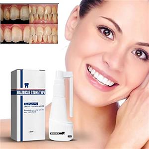 Grindrom Spray dentale dissolvente senza calcoli, Spray rinfrescante per la bocca, Detergente per denti per rimuovere il tartaro, Dentifricio intensivo per la rimozione delle macchie (1 pz)