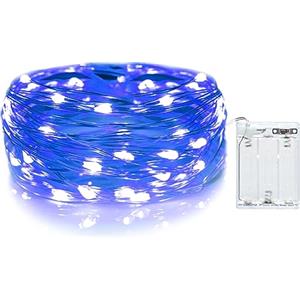 Gcstnn Stringa Luci Led a Batteria, 3metri 30 Led Rame filo Catene Luminose Lucine Fata Luci con timer per per camere, terrazze, Halloween, Natale, decorazione(Blu)