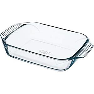 Pyrex - Irresistible - Teglia da forno rettangolare in vetro, trasparente, 31 x 20 cm