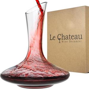 Le Chateau Decanter per vino - Caraffa vino in vetro senza piombo soffiato a mano - Caraffa vetro per vino con capacità di 750 ml - Accessorio perfetto come idea regalo