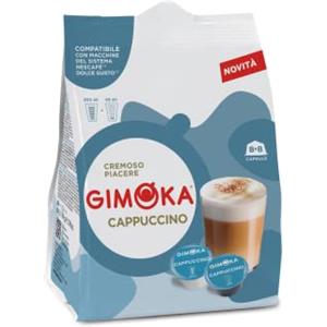 Gimoka - 16 Capsule Compatibili con Macchinetta Caffè Nescafé®* Dolce Gusto®* - Gusto Cappuccino - 4 Confezioni da 16 Capsule - Made in Italy