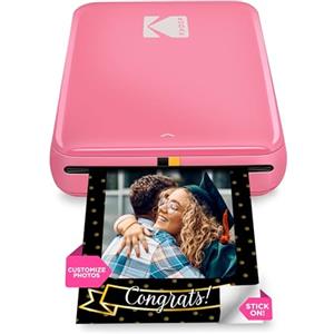 KODAK Step Stampante Fotografica Istantanea per Smartphone, Mini Stampante Portatile a Colori Wireless, Foto Zink 2x3" (5,1x7,5 cm) con Retro Adesivo, App di Editing, Rosa