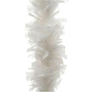 cosedacasa Ghirlanda Boa di Piume Bianco addobbi Decorazioni Natalizie per Albero di Natale cm 180 Molto Bello e Ricco