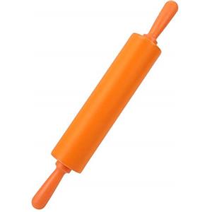TOPINCN Mattarello Silicone Rullo Gnocco Antiaderente Mattarello Pane Biscotto per Cottura Pasta per Pasta Fondente Pizza(Orange)