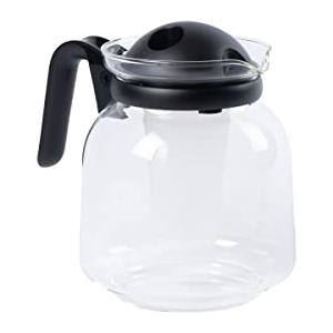Fackelmann - Caraffa da caffè, 1,5 l, in vetro, colore: Nero e Trasparente