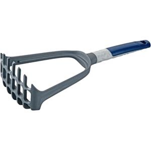 Tasty Schiacciapatate con cucchiaio per spaghetti, ideale per purea, schiacciapatate e spaghetti, manico in plastica riciclata, grigio/blu, 29 x 11 x 8 cm