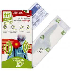 D.FENSTEC Cerotto Fit Therapy Cervicale - 2 Pezzi, Tecnologia FIR per Sollievo Muscolare