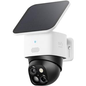 eufy Security SoloCam S340 3K telecamera pannello solare, telecamera wi-fi esterno senza fili, sorveglianza a 360°, Wi-Fi a 2,4 GHz, nessun costo mensile, compatibile con HomeBase 3