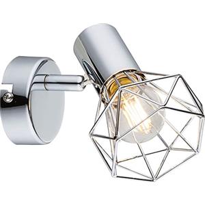 Globo Lighting Xara I Lampada da Parete Orientabile in Metallo Cromato 40W E14