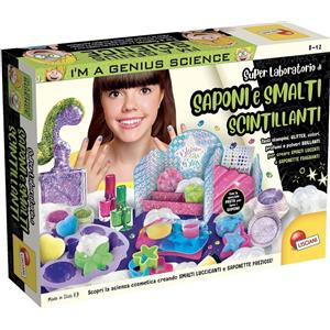 LISCIANI Super Laboratorio di Saponi e Smalti Scintillanti - Crea Smalti Glitterati e Saponi Colorati con Ingredienti Naturali