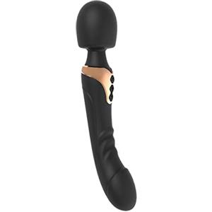 Generico Vibratore 2 in 1 con bacchetta e punto G | Sex Toys [Stimolatori del clitoride e punto G per lei e coppie] | Massaggiatore | 10 modalità di piacere | Discreto | Donna adulta (Nero, Senza scatola)