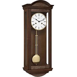 Hermle Orologio da parete a pendolo, effetto radica, 71001-030141, 1/2 ore di colpo