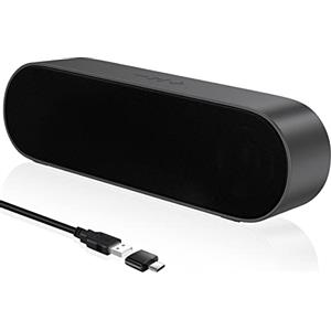 YYV Casse PC, Altoparlanti per Computer con Alimentazione USB, Mini Casse Soundbar Portatile Altoparlante per PC, Desktop, Laptop, Controllo del Volume e Pulsante Muto