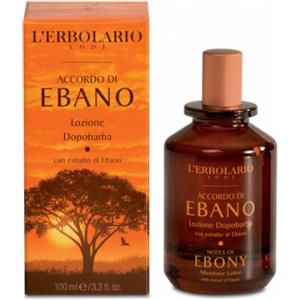 L'Erbolario Accordo di Ebano Lozione Dopobarba 100ml - Idratante e Tonificante con Estratto di Ebano