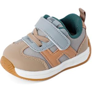 Cheerful Mario 1-3 Anni Scarpine Primi Passi Bimbo Bimba Sneaker Casual Scarpe Neonato Traspirante e Antiscivolo Grigio 21 EU