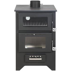 Generico Stufa a Legna con Forno Modello Silvia Colore Nero