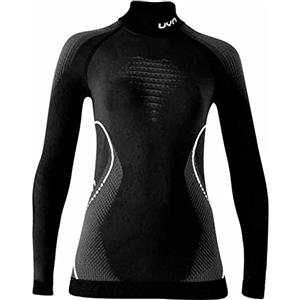 UYN Lady EVOLUTYON UW Shirt LG_SL Turtle Neck, Blackboard/Anthracite/White, L-XL