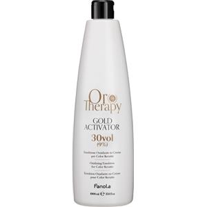 Fanola Oro Therapy Gold Activator 30 vol 9% - Emulsione Ossidante in Crema con Oro Microattivo e Olio di Argan, 1000 ml