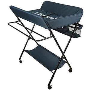 RELOVE Fasciatoio Pieghevole per Bagnetto Neonati, Tavolo Cambio Pannolini Multifunzionale Portatile, Altezza Regolabile,Fasciatoio con Vaschetta per Bagnetto Neonato 2in1,Fasciatoio Portatile