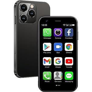 Hipipooo mini telefono, piccolo telefono 3G, telefono Android doppia scheda SIM, display da 3 pollici, 1000 mAh, smartphone Android 8.1 adatto per anziani, bambini e studenti, 2 GB+16 GB(XS15-nero)