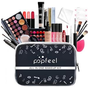 Elitecran Kit per il Trucco Completo, 30 Pezzi Tutto in Uno Trucco Set con Rossetti Palette Ombretti Trousse di Trucchi, Make Up Bellezza Cosmetici Kit per Donne Ragazze Bambina