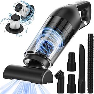 Czemo Aspirabriciole Senza Fili Potente 9000pa 120W Aspirapolvere Auto, Mini Aspirapolvere Portatile per Auto Ricaricabile Aspira Briciole USB Aspirapolvere a Mano per Casa Auto Ufficio