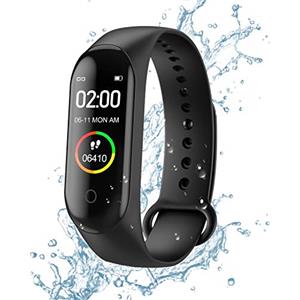 KLiHD Fitness Tracker, M4 Smart Watch, Activity Tracker Orologio con cardiofrequenzimetro, IP67 Impermeabile Pedometro Sport Braccialetto Salute Fitness